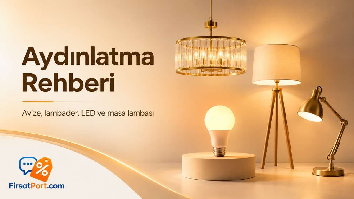 Aydınlatma Alışveriş Rehberi: Avize, Lambader, LED Ampul, Masa Lambası ve Akıllı Aydınlatma Seçimi