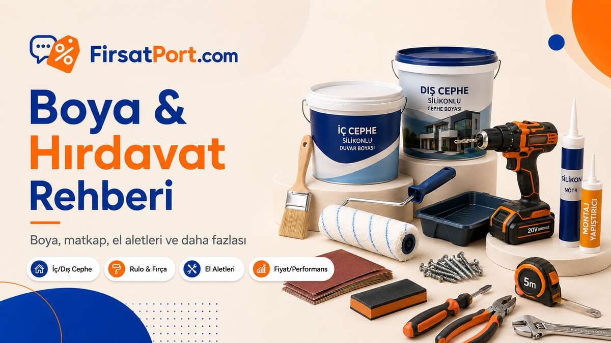Boya ve Hırdavat Rehberi: Duvar Boyası, El Aletleri, Tamir Ürünleri ve Fiyat-Performans Seçimi