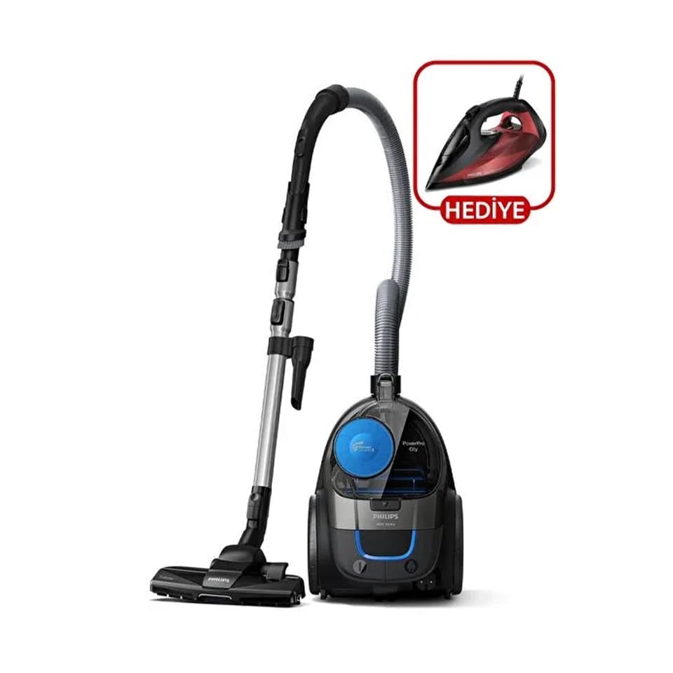Philips PowerPro City FC9332/07 Toz Torbasız Süpürge + Azur 7000 Serisi DST7022/40 Buharlı Ütü Seti