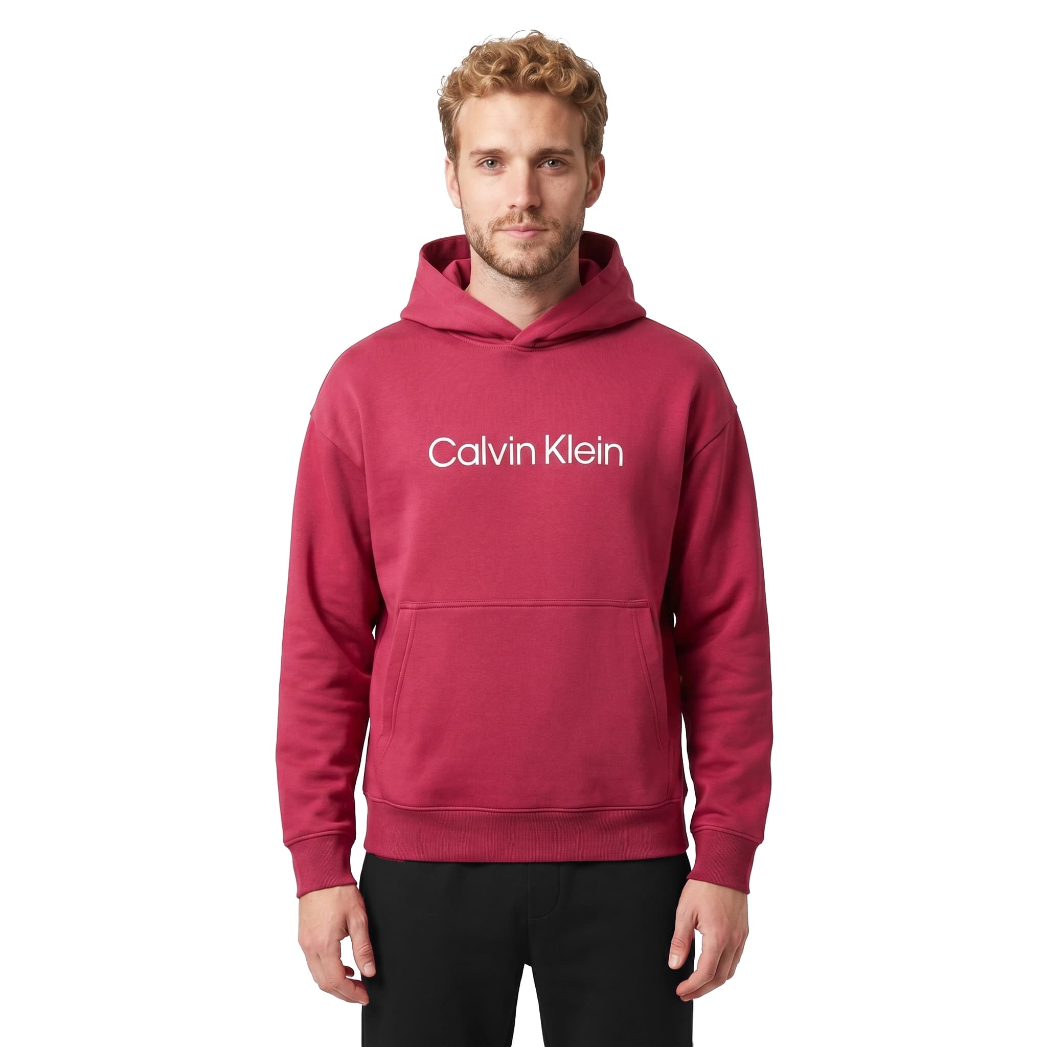 Calvin Klein 40HM231-601 Alpine Berry Erkek Kapüşonlu Sweatshirt Kiremit
