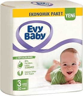 Evy Baby Bezi Midi Ekonomik 3 Beden 30 Adet