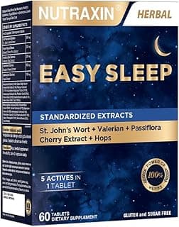 Nutraxin Easy Sleep 60 Tablet - Sarı Kantaron, Vişne, Kediotu Kök ve Çarkıfelek Ekstresi