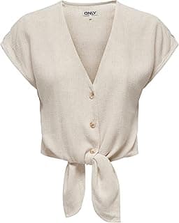 ONLY ONLSIESTA SS KNOT LIN BL SHIRT PNT NOOS Gömlek Kadın