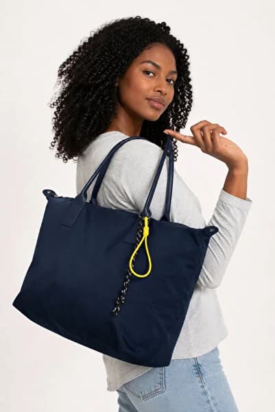 POLOGRAND London Orijinal Kadın Geniş Hacimli Shopper Su Geçirmez Paraşüt Kumaş Astarlı & Dayanıklı Fermuarlı Tote Bag Okul Üniversite İş Spor Seyahat Günlük Kullanım İçin Özel Tasarım Büyük Boy Omuz ve Kol Çantası