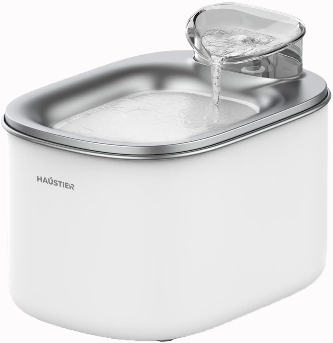 Haustier WF007L Otomatik Kedi Su Sebili,Kedi Su Çeşmesi, Su Şelalesi, Su Pınarı 3.5Lt Geniş Hazne, Bpa Içermez, Ultra Sessiz (Beyaz)