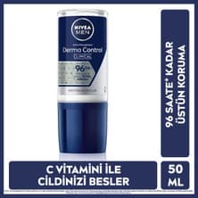 NiveabMen Erkek Roll-on Deodorant Derma Control Clinical 50ml, 96 Saat Üstün Koruma, C Vitamini