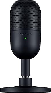 Razer Seiren V3 Mini - Ultra Kompakt USB Mikrofon (14mm Kondenser Mikrofon, Kardioid Alma Deseni, LED Göstergeli Dokunarak Sessize Alma Sensörü, Dahili Amortisör, Tak ve Çalıştır) Siyah