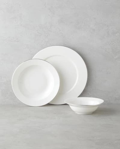 Parma Porselen Yemek Takımı 12 Parça 4 Kişilik Silver