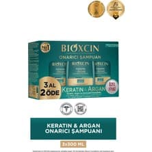 Bioxcin Keratin ve Argan Onarıcı Şampuan 300 ml 3 al 2 öde