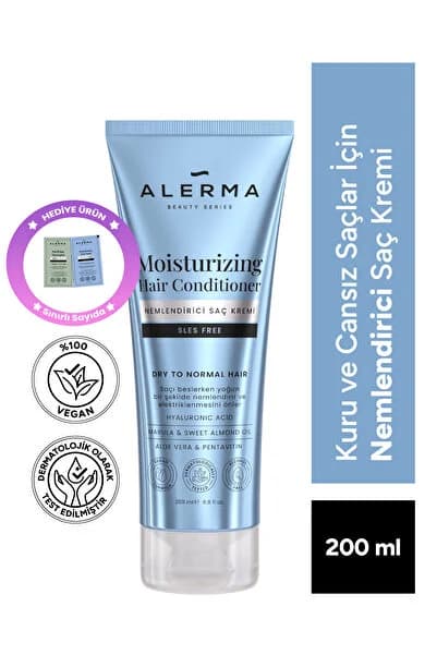Alerma Kuru Ve Cansız Saçlar Için Nemlendirici Sülfatsız Saç Kremi 200 ml