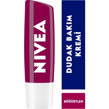 NIVEA Böğürtlen Dudak Bakım Kremi ve Dudak Parlatıcısı 4,8gr,24 Saat Nem,hafif Bordo Işıltı,doğal Yağlar ile Dudak Bakımı