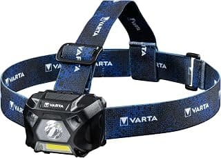 Varta WORK FLEX MotionSensor H20(Kafa Feneri) (Hareket sensörlü) | Hareket sensörlü kafa lambası, spot ve spot ışık, döner başlık, orta bant, 3 x AAA pil dahil, kullanışlı format