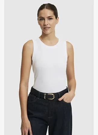 U.S. Polo Assn. Kadın Beyaz Bisiklet Yaka Basic Tişört 50323534