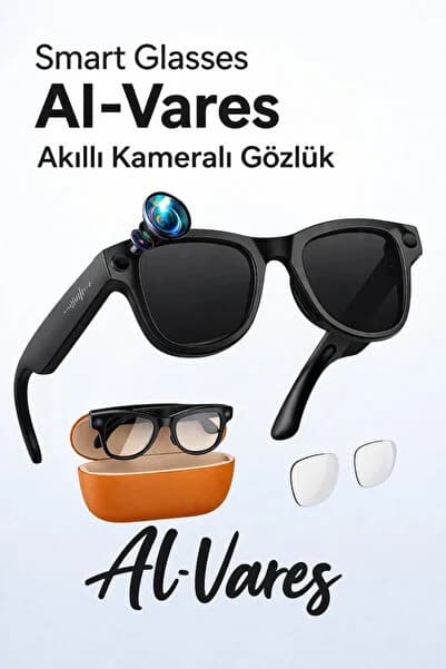 Yapay Zeka Gözlük(AI)–1080p Kayıt-2K Görüntü,Kamera+Bluetooth+Canlı Çeviri+Stereo Ses+IP67