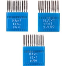 Sakashi Ev Tipi Dikiş Makine İğnesi 11-12-14 Numara 30 Adet Hax1 Seti Tüm Makinelerle Uyumlu