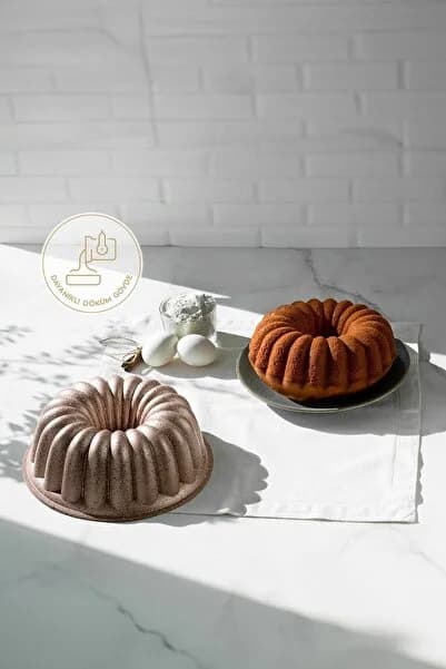 Nehir Açelya Rose Gold Döküm Kek Kalıbı 26 Cm