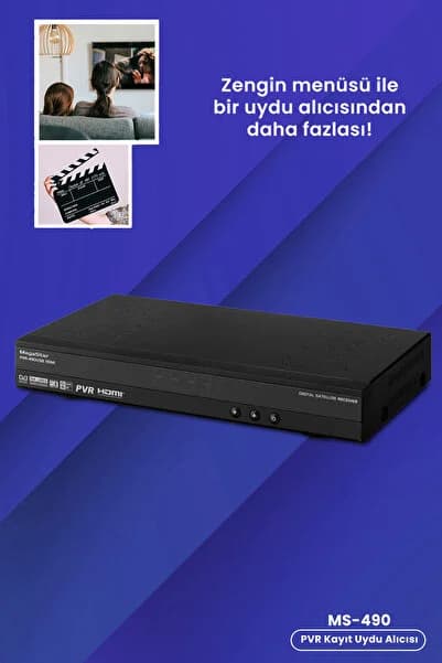 MegaStar MS-490 HDMI Çıkışlı Tüplü TV Uyumlu Scart PVR Kayıt Uydu Alıcısı