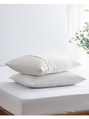 Madame Coco Blanch 2'li Sıvı Geçirmez Yastık Alezi 50 x 70 cm Beyaz Polyester Konfor