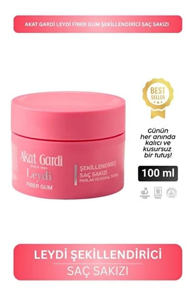 Akat Gardi Parlak Görünüm Sağlayan Fiber Gum Wax-Doğal Tutuş-Saç Sakızı-Spider Wax-100ml Özel Koku