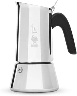 Bialetti - Venus: 6 Cups Ocak Üstü Espresso Pişirici - 235ml - Gümüş Renk - Paslanmaz Çelik Gövde - Patentli Güvenlik Valfi - Tüm Ocak Türleri İçin Uygundur (İndüksiyon Dahil)
