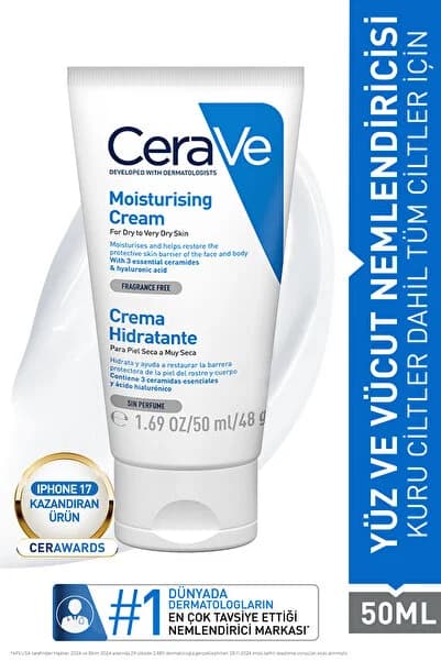 Nemlendirici Krem Kuru ve Çok Kuru Ciltler 50 ml