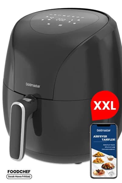 Foodchef 2000 Watt Yüksek Güç Geniş Xxl Dokunmatik Airfryer Yağsız Sıcak Hava Fritözü