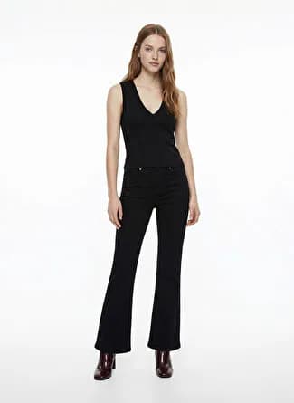 Mustang Siyah Kadın Pamuklu Denim Pantolon GEORGIA SKINNY FLARE71