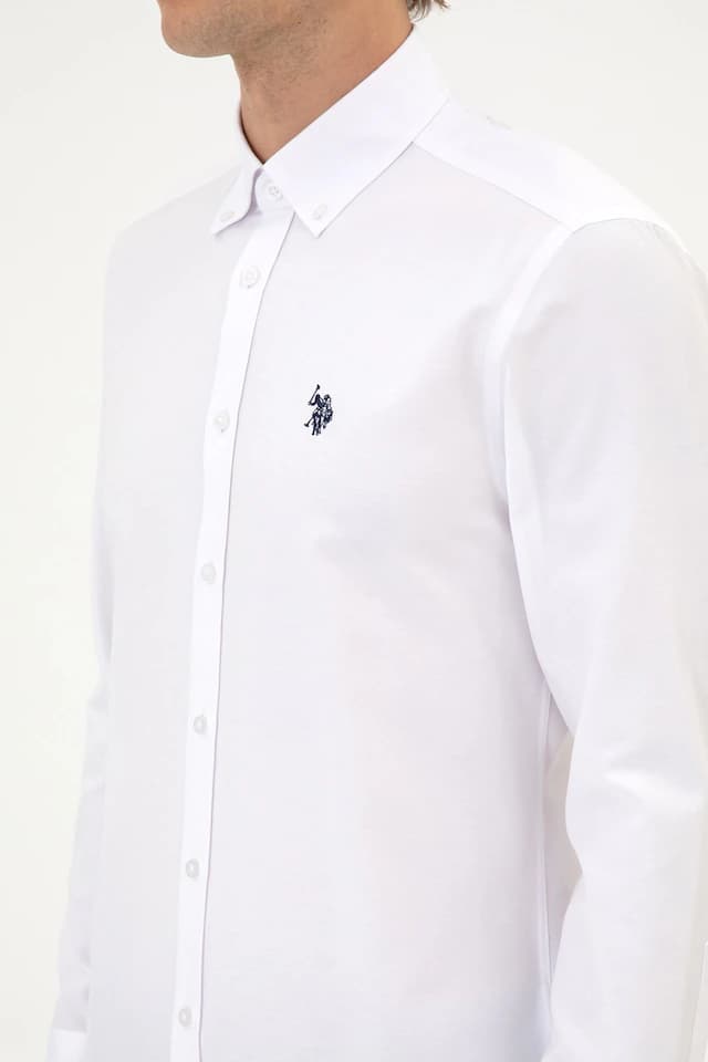 U.s. Polo Assn. Erkek Beyaz Gömlek Basic 50324708-vr013