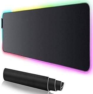 Klasse Rgb Mouse Pad 80x30 Cm, 4 mm Kalınlık, Parlak Su Geçirmez Yüzey, Oyuncu Gaming XXL Mausepad, 14 Farklı Renk Modu (Parlak Siyah)