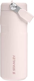 STANLEY IceFlow™ Aerolight™ Flip Straw 2.0 Pipetli Termos Su Şişesi 0.47 Litre - Pembe Kuvars (Rose Quartz) | Paslanmaz Çelik