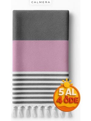 Calmera Natura Peştemal | Pamuk - Doğal Saçaklı | Plaj, Havuz, Spa, Hamam, Sauna, Spor, Seyahat Havlusu - Pembe