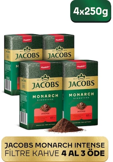 Jacobs Monarch Sıgnature Filtre Kahve 250 Gr 4 Al 3 Öde Filtre