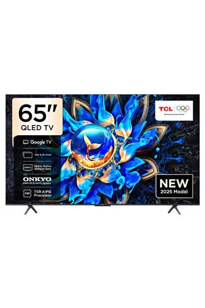 65T8C 65" 165 Ekran Uydu Alıcılı 4K Ultra HD Smart QLED Google TV