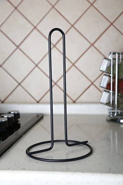Siyah Metal Kağıt Havluluk Dik Havlu Peçetelik Standart Ve Büyük Boy Rulo Uyumlu