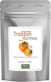 makarna lütfen! Trabzon Hurması Kuru Meyve Cipsi Dondurularak Kurutulmuş Freeze Dried Meyve Kıtırı (30 g)