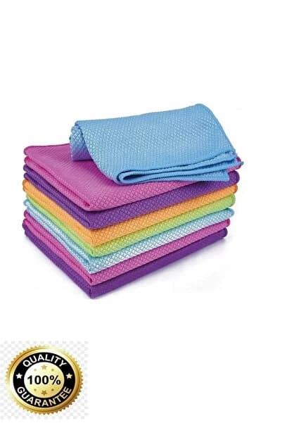 40x30 Mikrofiber Oto Cam Temizlik Bezi Baklava Desen Cam Bezi Toz Leke Bırakmaz