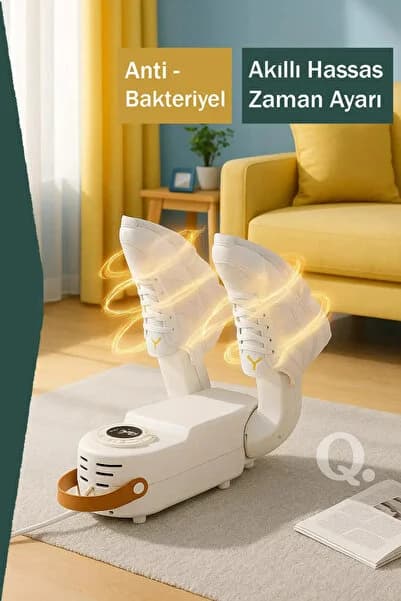 Yeni Nesil Anti-bakteriyel Hassas Zaman Ayarlı - Portatif Tasarım Ayakkabı Kurutucu Ve Koku Giderici