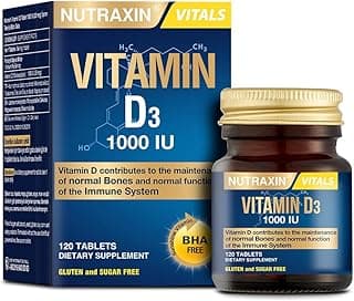Nutraxin Vitals D3 Vitamin 1000 IU 25 mcg 120 Tablet Takviye Edici Gıda