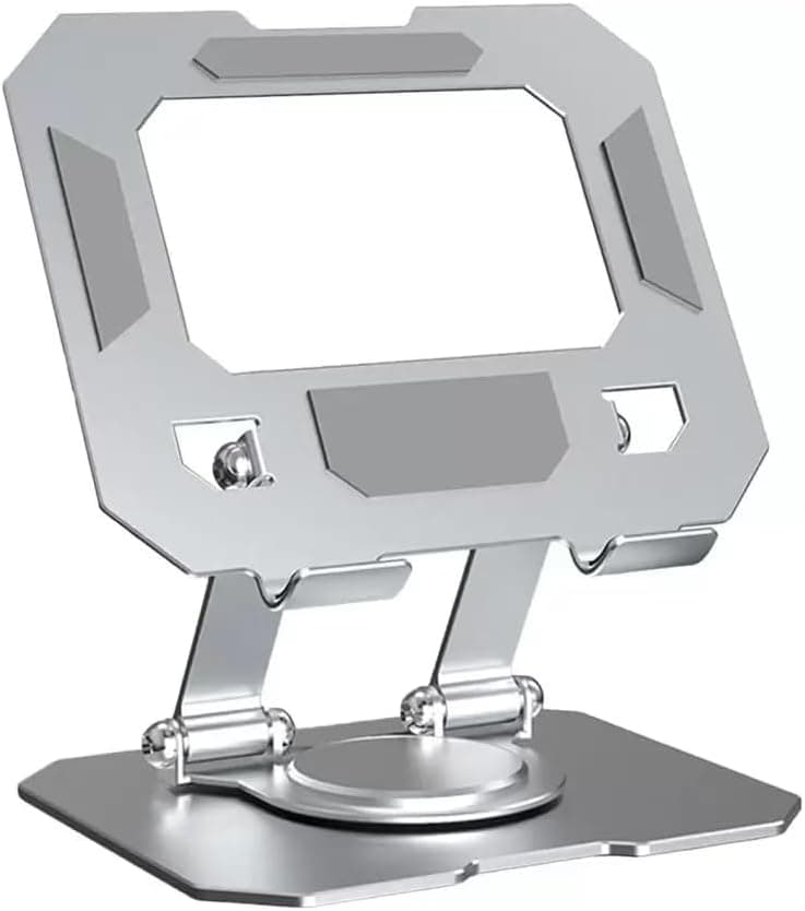 ROBEVE Tablet Standı 360 Derece Dönebilen Tablet Stand Katlanabilir Metal Tablet Tutucu Standı Tablet ve Telefon Tutucu Stant Tablet Tutucu Metal (Metalik Gri)