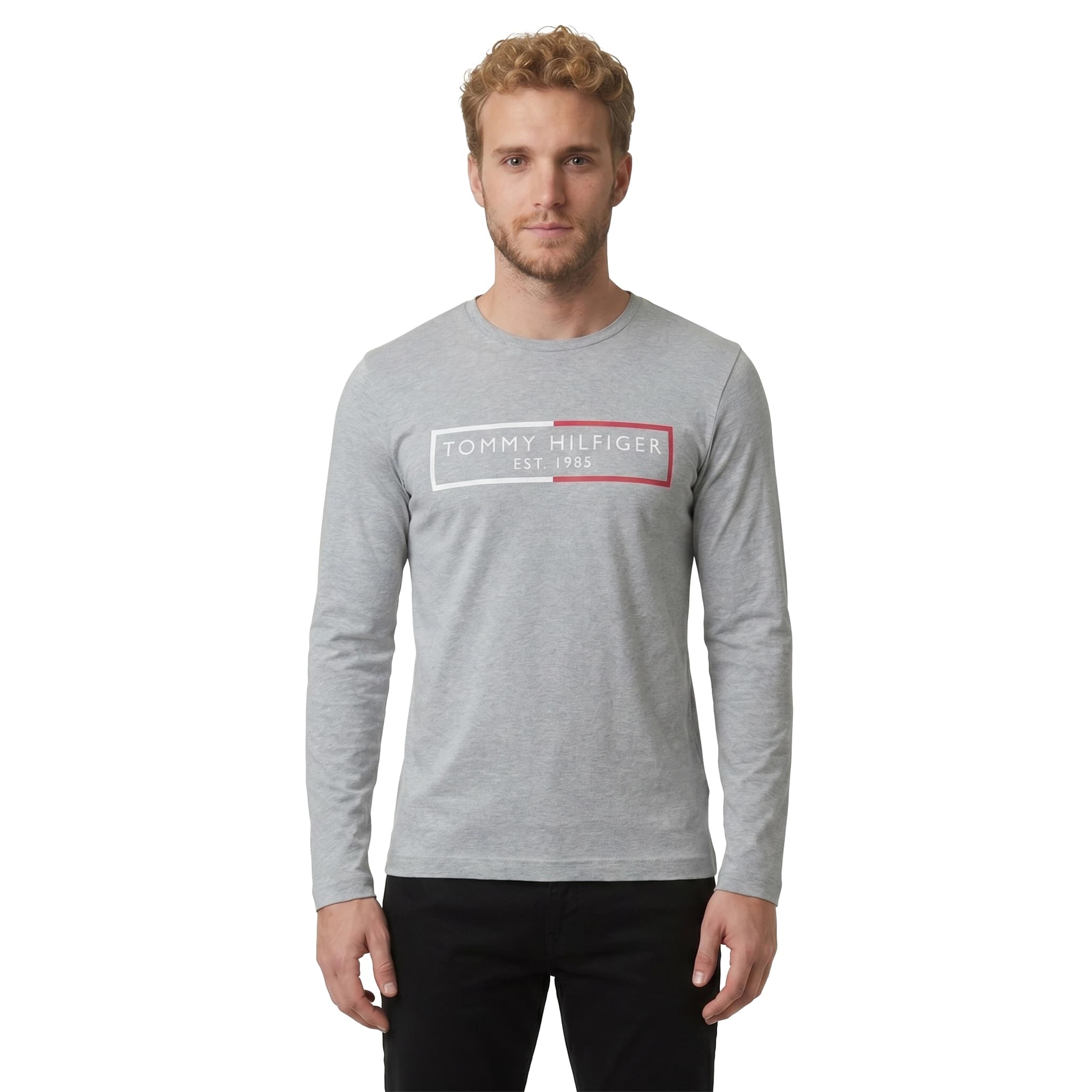 Tommy Hilfiger 09T4241-004 Erkek Sweatshirt Gri