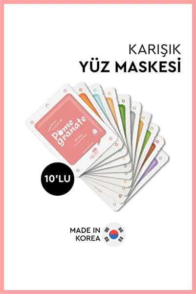 10'lu Karışık Yüz Maskesi