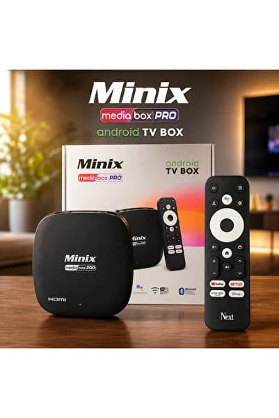 Çanaksız Tüm Kanallar Next Minix Mediabox Pro Android 14 TV Box Stick
