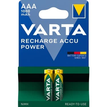 VARTA 1000mAh AAA Şarj Edilebilir 2'li Pil