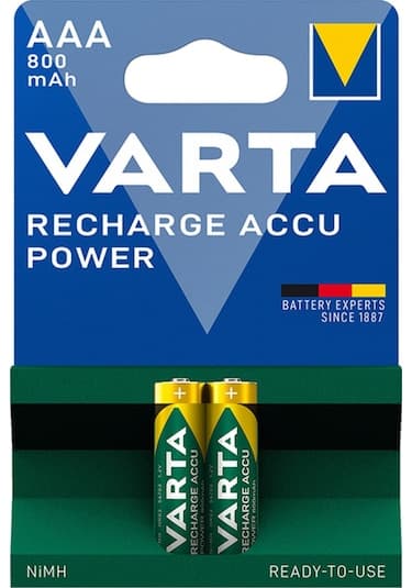Varta 56703 800 mAh Blister AAA Ni-MH Şarj Edilebilir İnce Kalem Pil 2'li