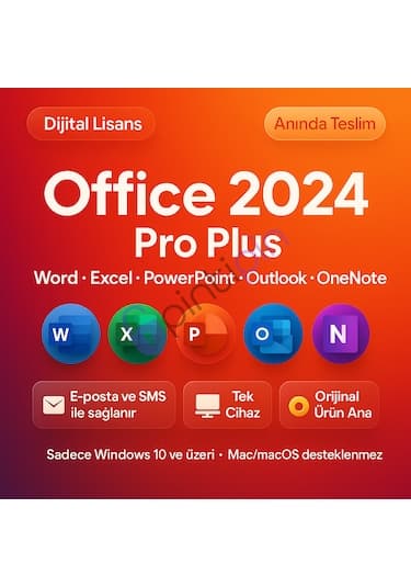Mıcrosoft Office 2024 Pro Plus Dijital Lisans Anahtarı