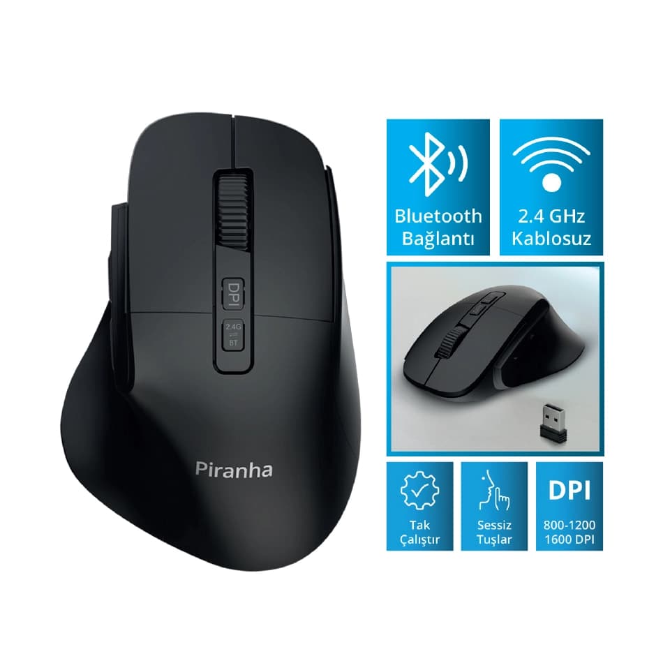 Piranha 7658 Kablosuz Bluetooth Mouse