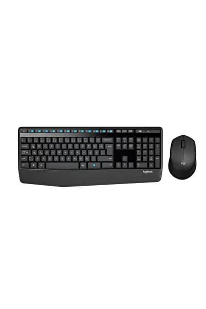 MK345 Kablosuz Türkçe Q Klavye Mouse Seti, Siyah 920-006514