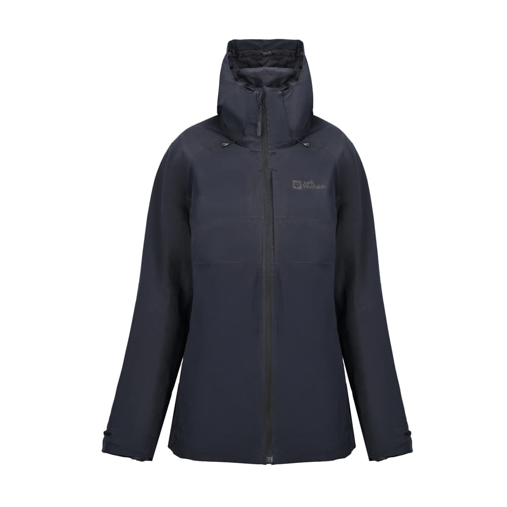 Jack Wolfskin Feldberg 3in1 1115661-6000 Kadın Mont Siyah