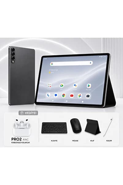 10.1" 8000mAh Tablet + Pro 2 ANC Kulaklık, Klavye Kılıf, Mouse ve S-Pen Hediyeli
