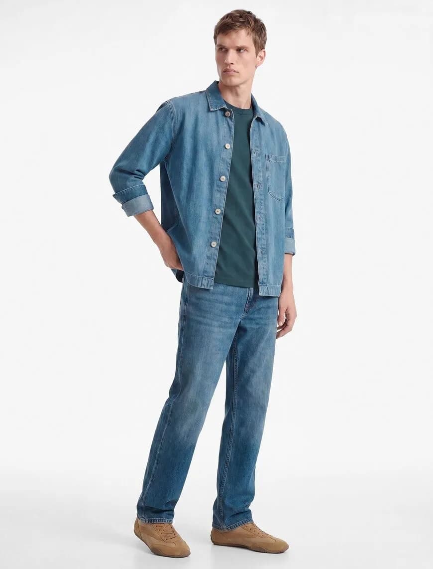 Pamuklu Normal Bel Vintage Straight Fit Jean Pantolon